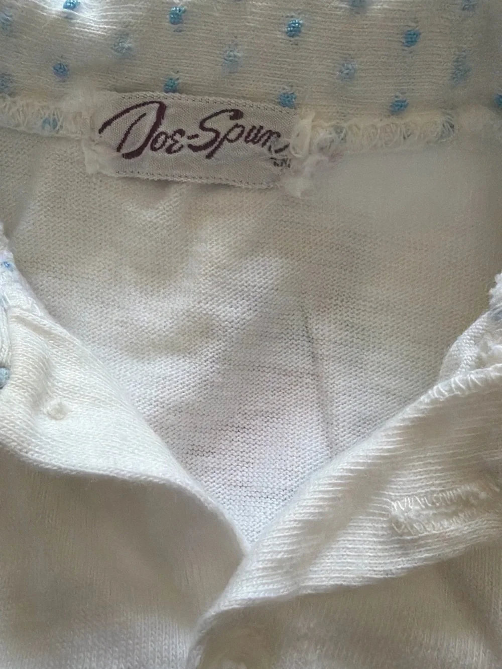 Unbranded vintage Baby Polo Shirt in White with Light Blue Accents